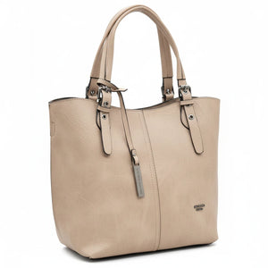 Borsa firmata Nazareno Gabrielli + pochette OMAGGIO donna spalla shopping capiente simil pelle venata coconuda