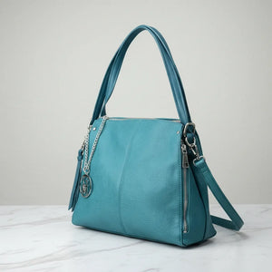 LA PERSICA - Borsa a bauletto  firmata GYOIAMEA a mano tracolla casual simil pelle martellata venata