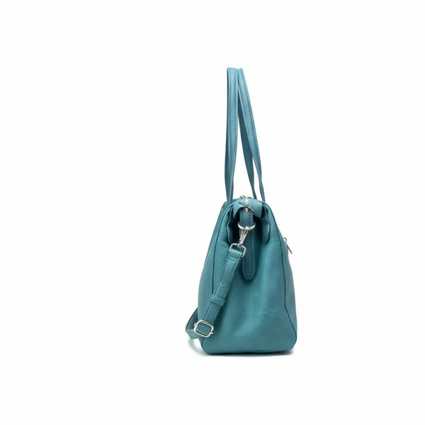 LA PERSICA - Borsa a bauletto  firmata GYOIAMEA a mano tracolla casual simil pelle martellata venata
