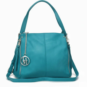 LA PERSICA - Borsa a bauletto  firmata GYOIAMEA a mano tracolla casual simil pelle martellata venata