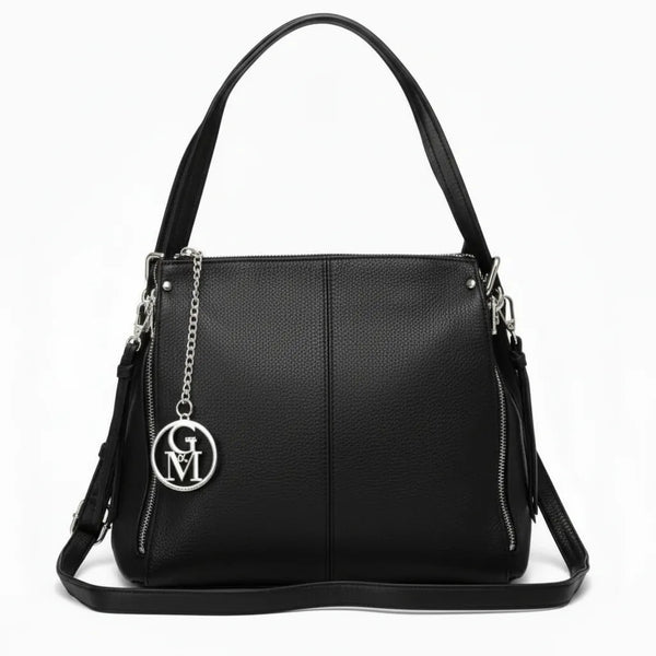 LA PERSICA - Borsa a bauletto  firmata GYOIAMEA a mano tracolla casual simil pelle martellata venata