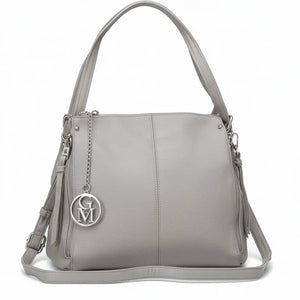 LA PERSICA - Borsa a bauletto  firmata GYOIAMEA a mano tracolla casual simil pelle martellata venata