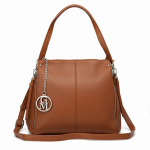 LA PERSICA - Borsa a bauletto  firmata GYOIAMEA a mano tracolla casual simil pelle martellata venata