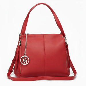 LA PERSICA - Borsa a bauletto  firmata GYOIAMEA a mano tracolla casual simil pelle martellata venata