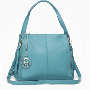 LA PERSICA - Borsa a bauletto  firmata GYOIAMEA a mano tracolla casual simil pelle martellata venata