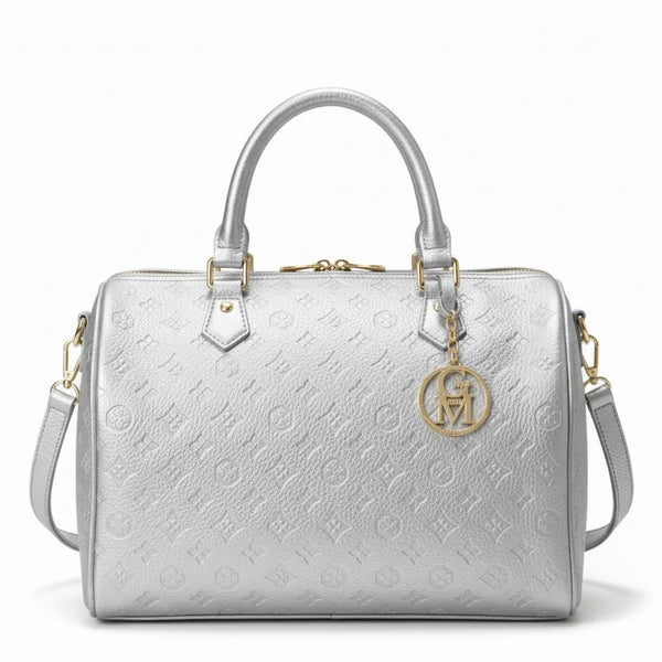 La Ciràsa- Borsa a bauletto  firmata GYOIAMEA a mano tracolla casual simil pelle martellata venata