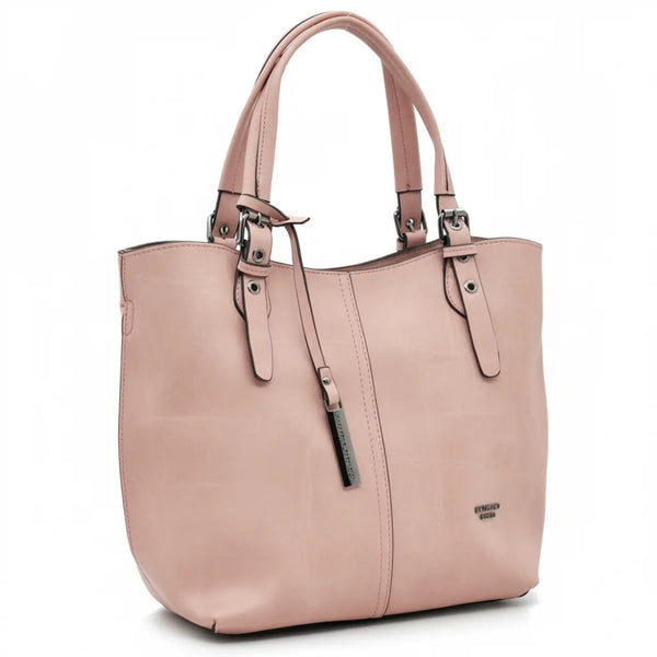 Borsa firmata Nazareno Gabrielli + pochette OMAGGIO donna spalla shopping capiente simil pelle venata coconuda