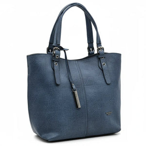 Borsa firmata Nazareno Gabrielli + pochette OMAGGIO donna spalla shopping capiente simil pelle venata coconuda