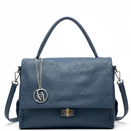 La Bambu - Borsa a tracolla platta firmata GYOIAMEA a mano tracolla casual simil pelle martellata venata