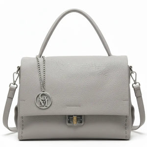 La Bambu - Borsa a tracolla platta firmata GYOIAMEA a mano tracolla casual simil pelle martellata venata