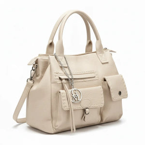 La Aldina- Borsa a bauletto firmata GYOIAMEA a mano tracolla casual simil pelle martellata venata
