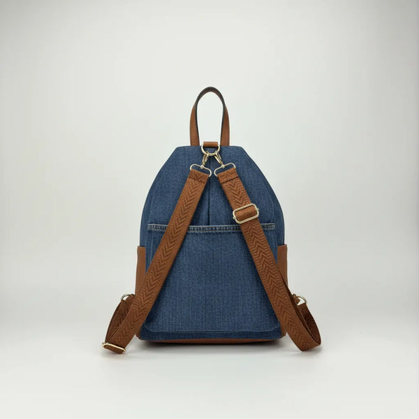 Zaino La Diva in jeans e borchie di alta qualità modello biker donna