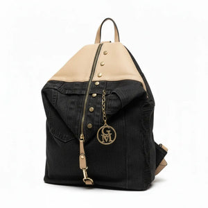 Zaino La Diva in jeans e borchie di alta qualità modello biker donna