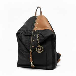 Zaino La Diva in jeans e borchie di alta qualità modello biker donna