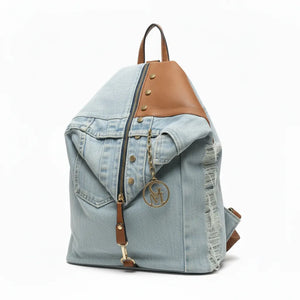 Zaino La Diva in jeans e borchie di alta qualità modello biker donna