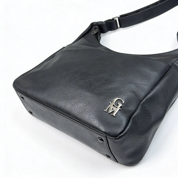 Borsa firmata GYOIAMEA 2026 multi tasche donna logo zip tracolla unica tinta nuova