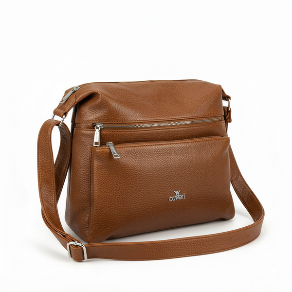 Borsa firmata YYcoveri 2026 multi tasche donna logo zip tracolla unica tinta nuova