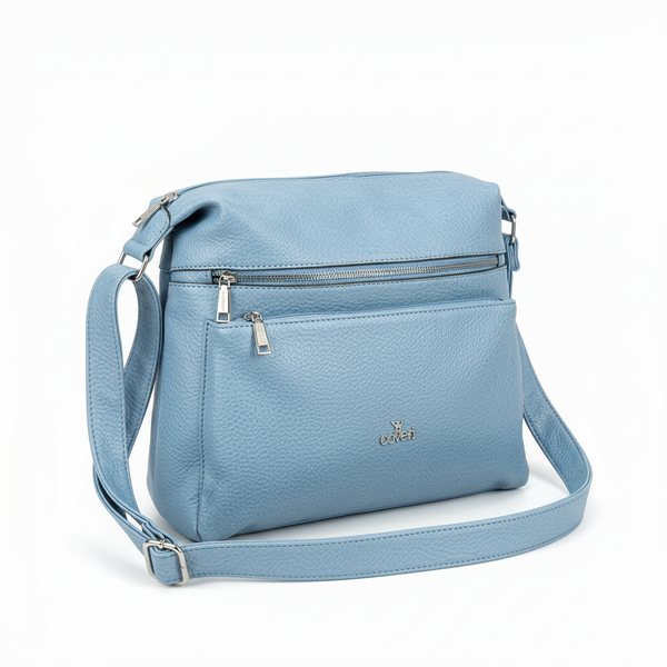 Borsa firmata YYcoveri 2026 multi tasche donna logo zip tracolla unica tinta nuova