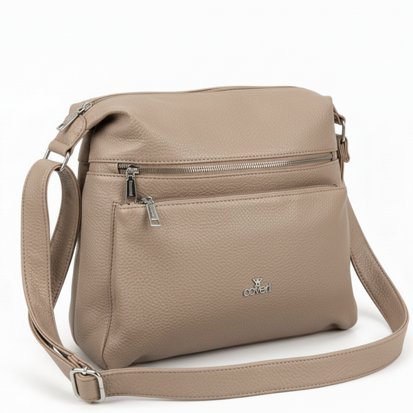 Borsa firmata YYcoveri 2026 multi tasche donna logo zip tracolla unica tinta nuova