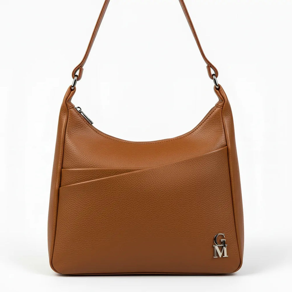 Borsa firmata GYOIAMEA 2026 multi tasche donna logo zip tracolla unica tinta nuova