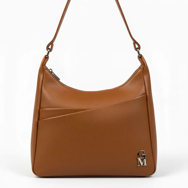 Borsa firmata GYOIAMEA 2026 multi tasche donna logo zip tracolla unica tinta nuova