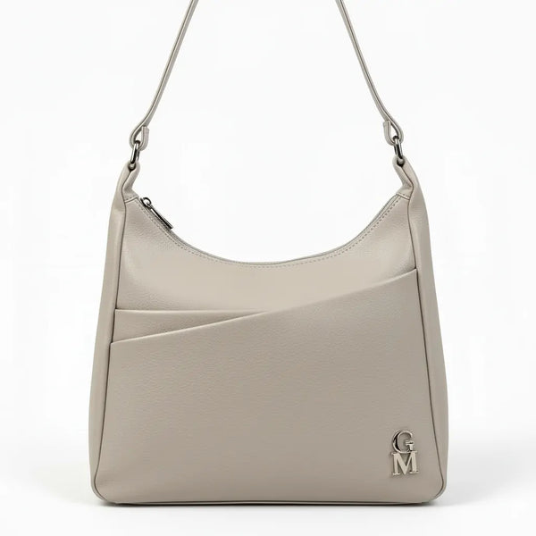 Borsa firmata GYOIAMEA 2026 multi tasche donna logo zip tracolla unica tinta nuova