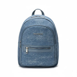 Zaino firmato Baci&abbracci jeans denim zainetto ricamato strass glitter