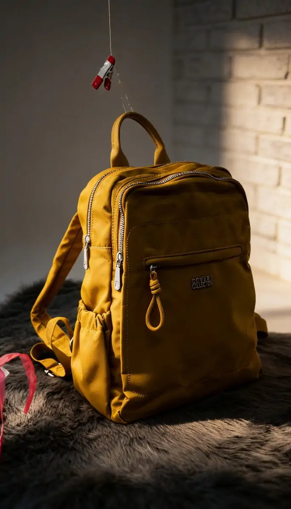 Coveri Collection - zaino in nylon impermeabile multitasche cerniera tessuto tecnico