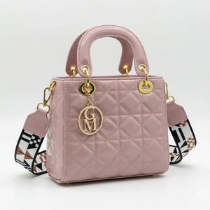 La Giovanna - Borsa a bauletto firmata GYOIAMEA a mano tracolla trapuntata effetto vernice