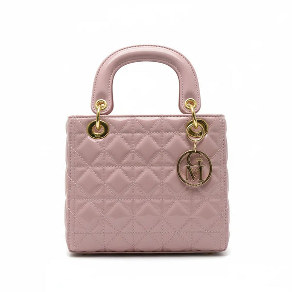 La Giovanna - Borsa a bauletto firmata GYOIAMEA a mano tracolla trapuntata effetto vernice