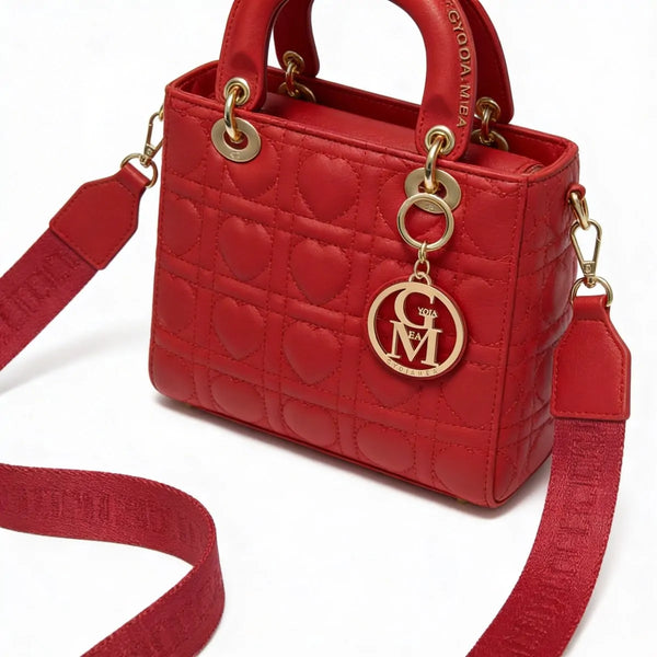 La Cristina - Borsa a bauletto borsetta firmata GYOIAMEA a mano tracolla trapuntata simil pelle