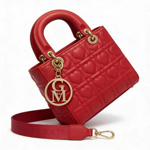 La Cristina - Borsa a bauletto borsetta firmata GYOIAMEA a mano tracolla trapuntata simil pelle