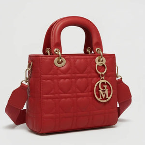 La Cristina - Borsa a bauletto borsetta firmata GYOIAMEA a mano tracolla trapuntata simil pelle