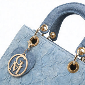 La Anna- Borsa a bauletto firmata GYOIAMEA a mano tracolla trapuntata jeans denim