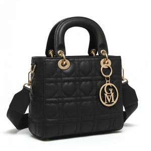 La Cristina - Borsa a bauletto borsetta firmata GYOIAMEA a mano tracolla trapuntata simil pelle