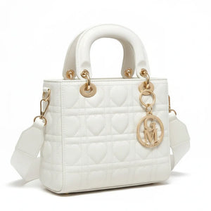 La Cristina - Borsa a bauletto borsetta firmata GYOIAMEA a mano tracolla trapuntata simil pelle