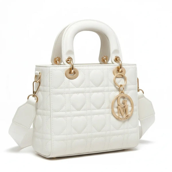 La Cristina - Borsa a bauletto borsetta firmata GYOIAMEA a mano tracolla trapuntata simil pelle