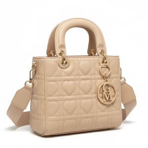 La Cristina - Borsa a bauletto borsetta firmata GYOIAMEA a mano tracolla trapuntata simil pelle