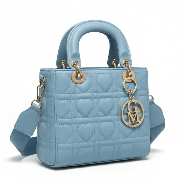 La Cristina - Borsa a bauletto borsetta firmata GYOIAMEA a mano tracolla trapuntata simil pelle