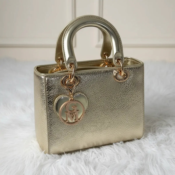 La Vesuvio - Borsa a bauletto borsetta firmata GYOIAMEA a mano tracolla simil pelle laminata