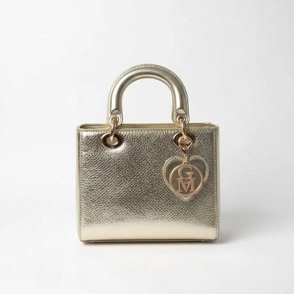 La Vesuvio - Borsa a bauletto borsetta firmata GYOIAMEA a mano tracolla simil pelle laminata