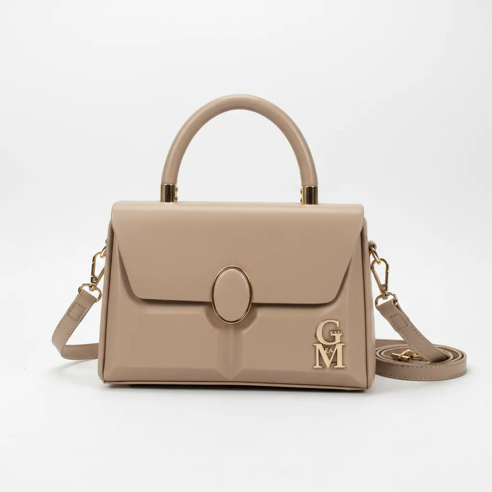 La Etna - Borsa borsetta firmata piccola GYOIAMEA a mano tracolla simil pelle rigida 3d