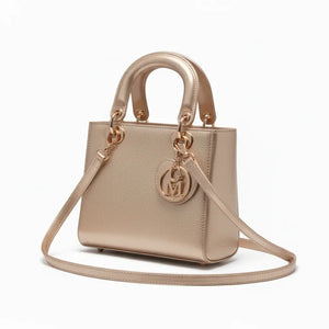 La Vesuvio - Borsa a bauletto borsetta firmata GYOIAMEA a mano tracolla simil pelle laminata