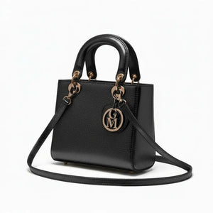 La Vesuvio - Borsa a bauletto borsetta firmata GYOIAMEA a mano tracolla simil pelle laminata