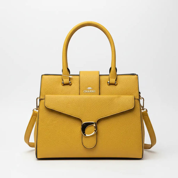 CHARRO - Borsa firmata a spalla shopping con Tracolla e Fibbia rigida simil pelle