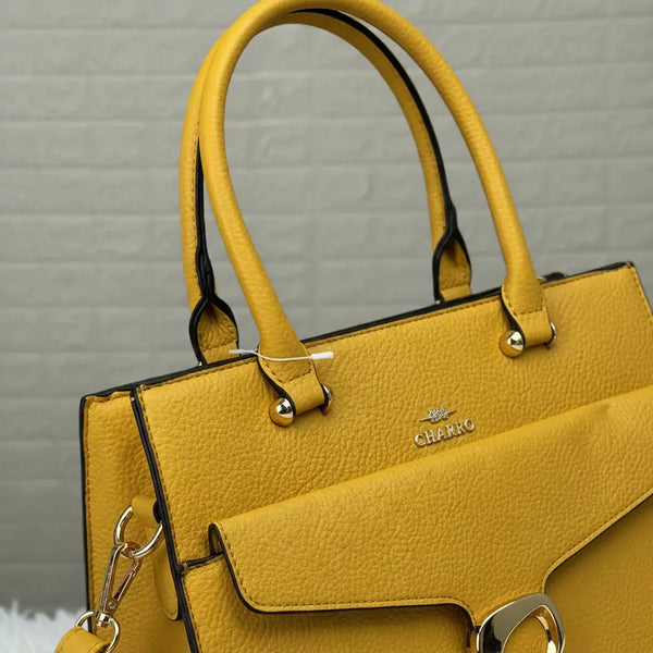 CHARRO - Borsa firmata a spalla shopping con Tracolla e Fibbia rigida simil pelle