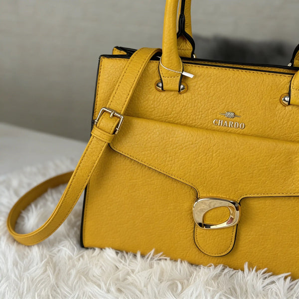 CHARRO - Borsa firmata a spalla shopping con Tracolla e Fibbia rigida simil pelle
