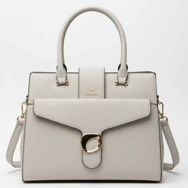 CHARRO - Borsa firmata a spalla shopping con Tracolla e Fibbia rigida simil pelle