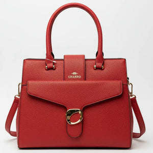 CHARRO - Borsa firmata a spalla shopping con Tracolla e Fibbia rigida simil pelle