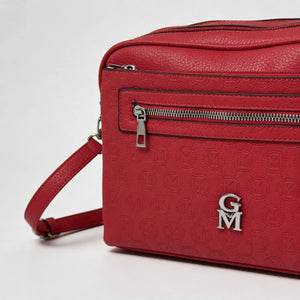 La Sandra- Borsa a tracolla firmata GYOIAMEA tracolla casual simil pelle molte zip tasche